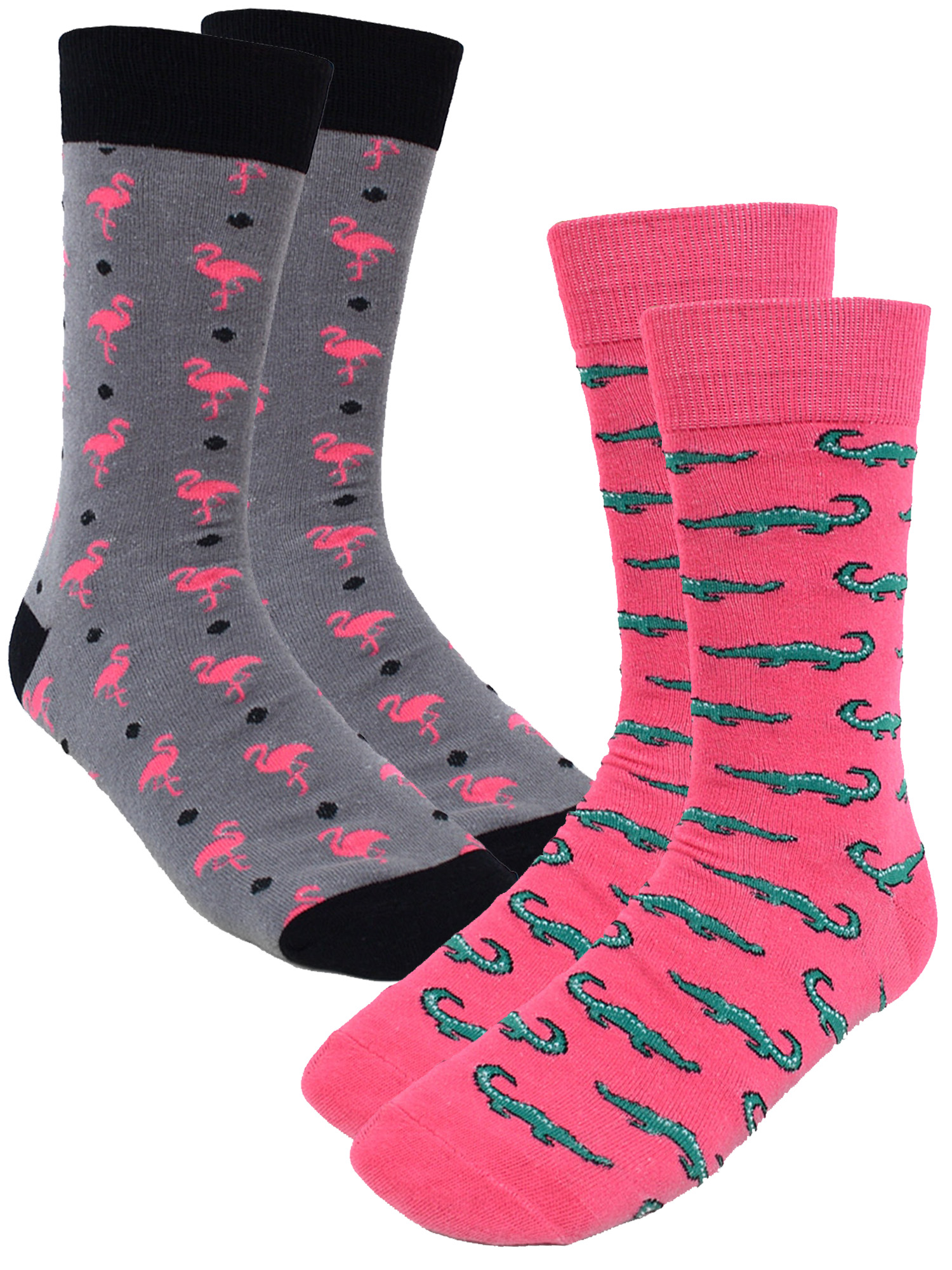 Adult Beautiful Pink Flamingo Pattern Cushion Crew Socks Adult Beautiful Pink Flamingo Pattern Cushion Crew Socks